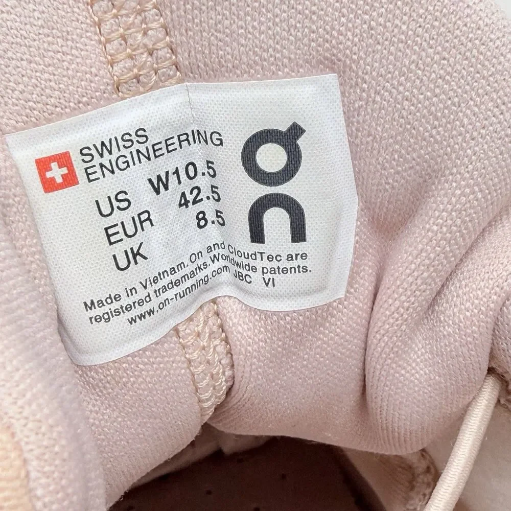 On Cloud Hi Glacier Running Hiking Shoes Womens 10.5 Monochrome Pink Suede